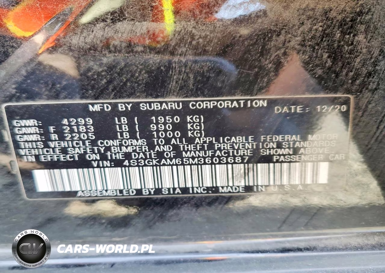 2021 Subaru Impreza Sport VIN:4S3GKAM65M3603687 - 13