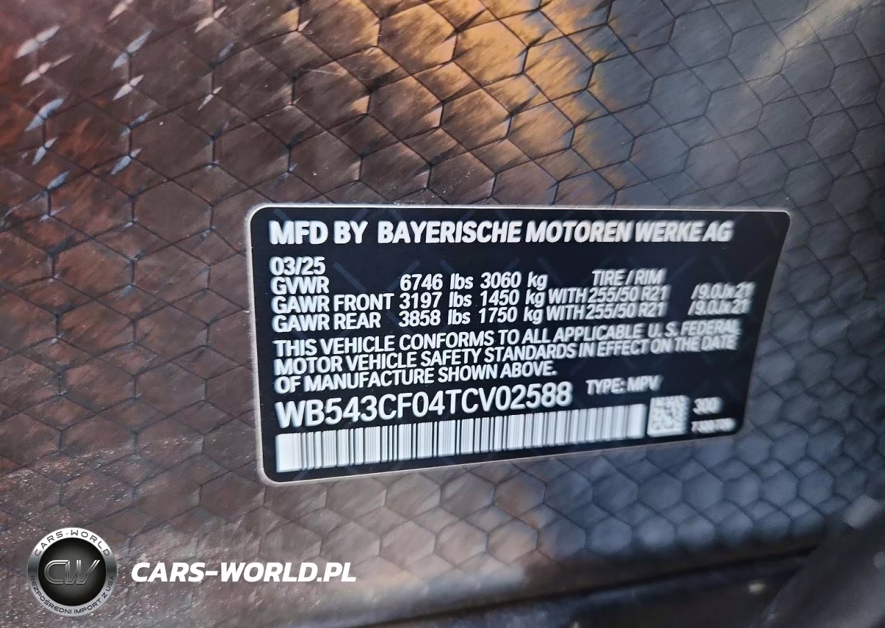 2026 BMW Ix xDrive45 VIN:WB543CF04TCV02588 - 12