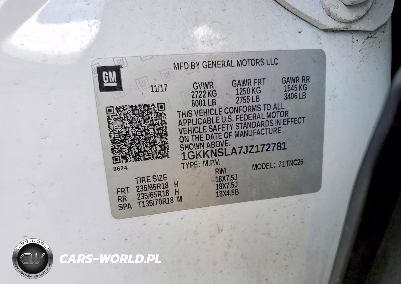 2018 GMC Acadia Sle VIN:1GKKNSLA7JZ172781 - 13