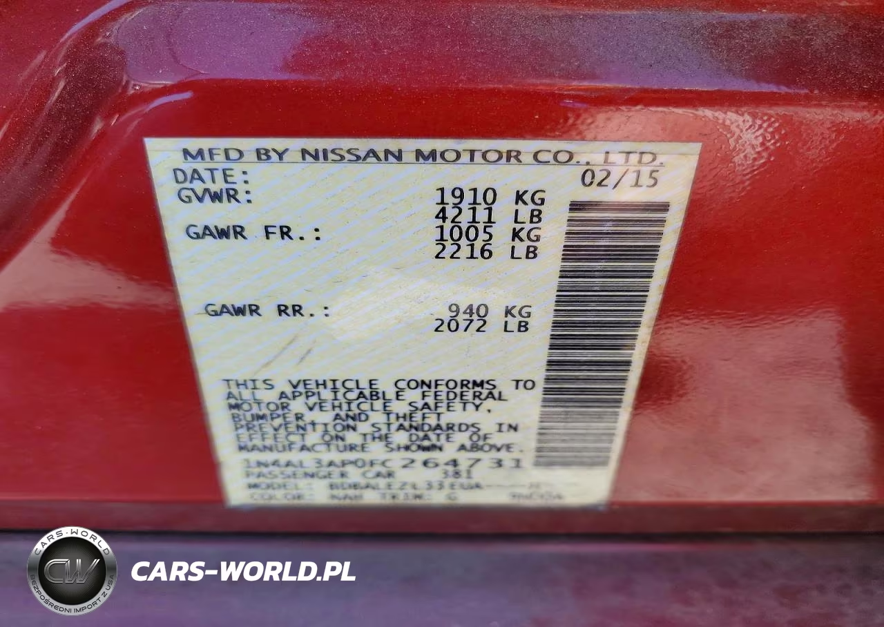 2015 Nissan Altima 2.5 S VIN:1N4AL3AP0FC264731 - 12