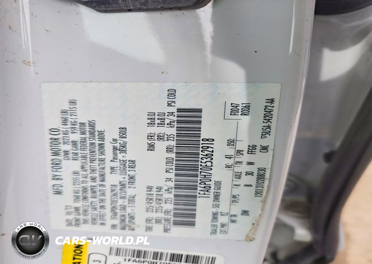 2014 Ford Fusion Se VIN:1FA6P0H70E5362918 - 12