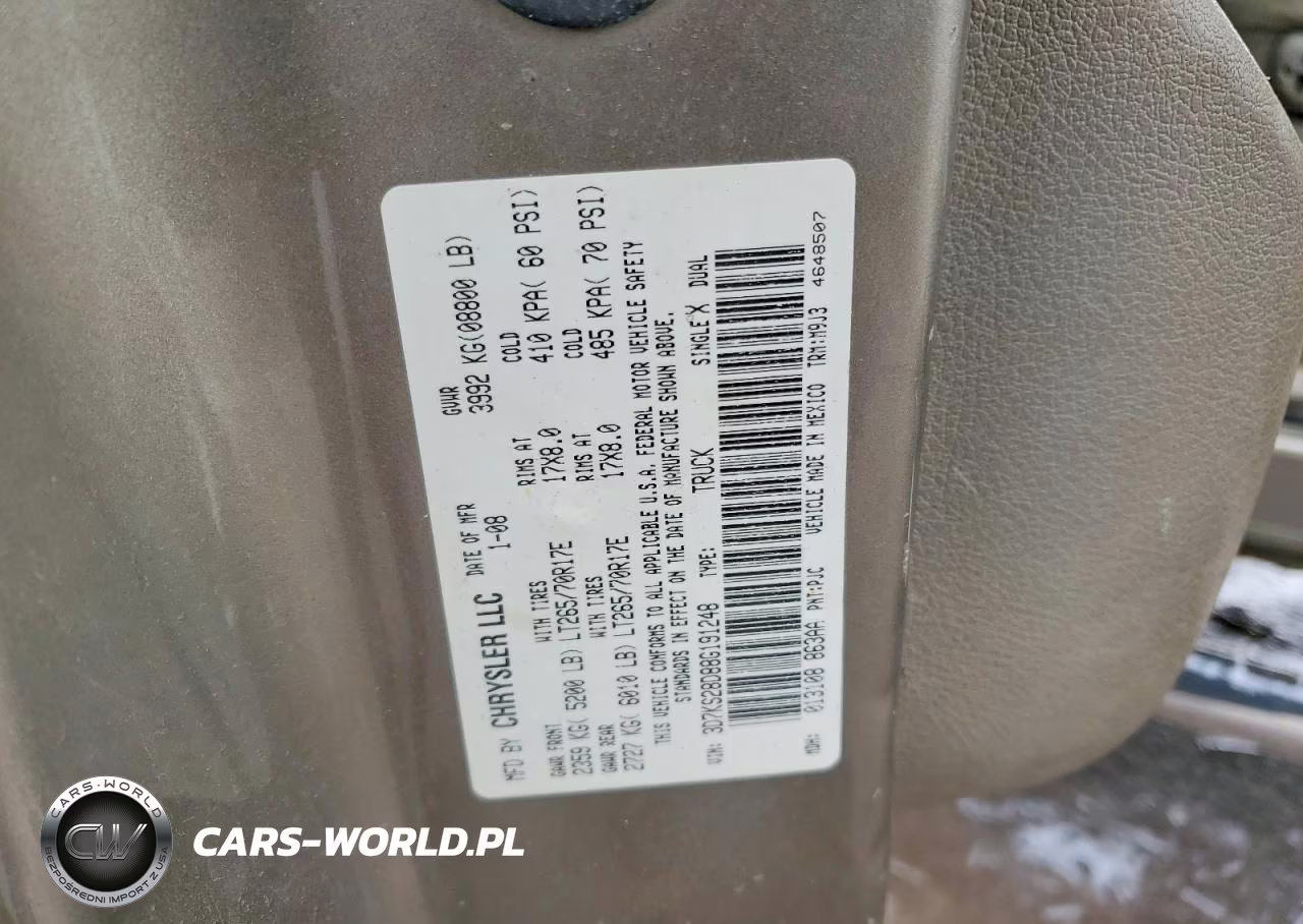 2008 Dodge Ram 2500 St VIN:3D7KS28D88G191248 - 13