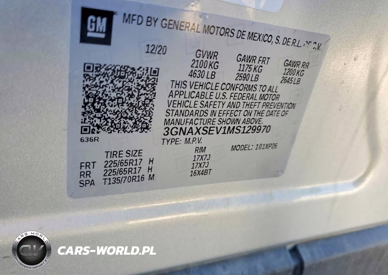 2021 Chevrolet Equinox Ls VIN:3GNAXSEV1MS129970 - 13