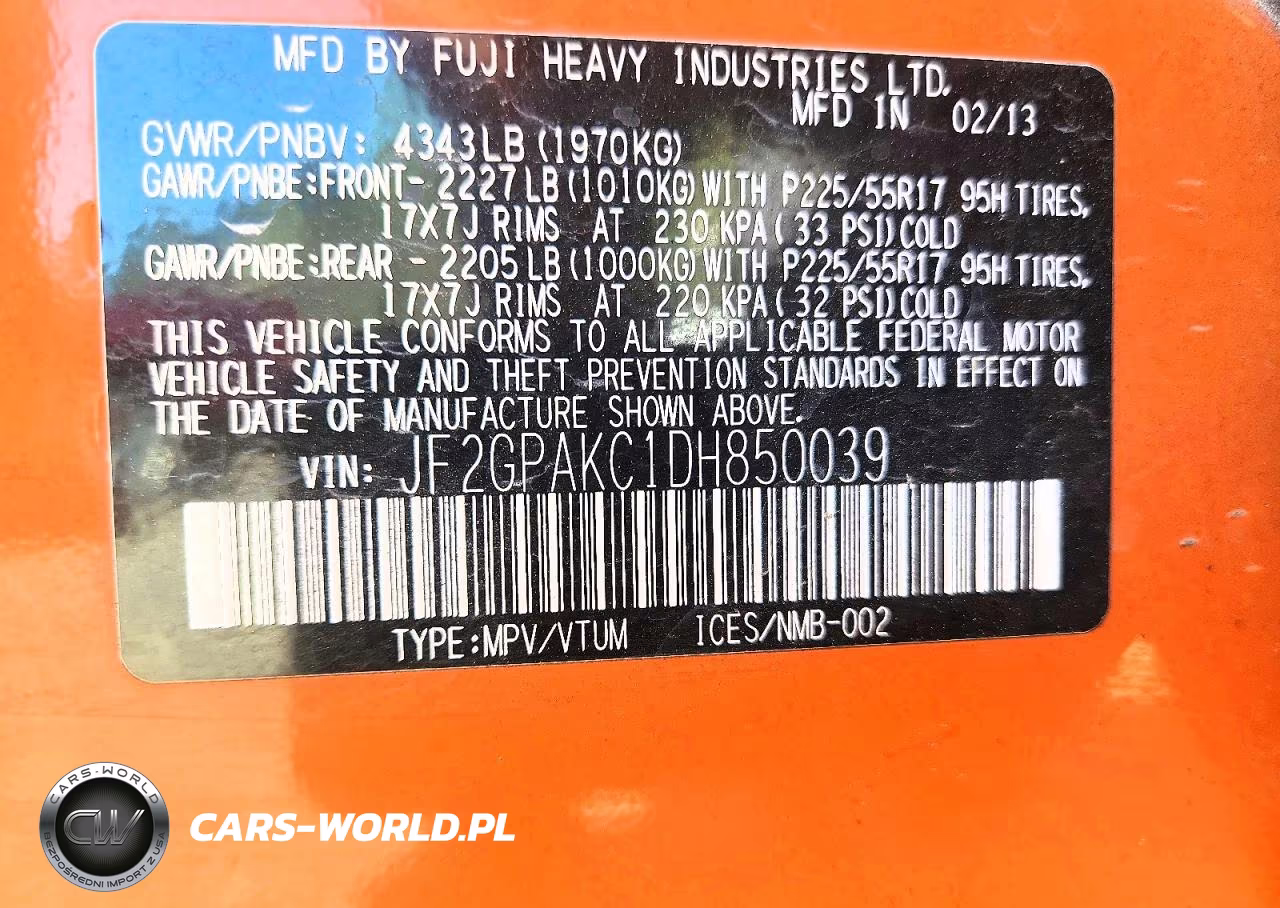 2013 Subaru Xv Crosstrek 2.0 Limited VIN:JF2GPAKC1DH850039 - 13