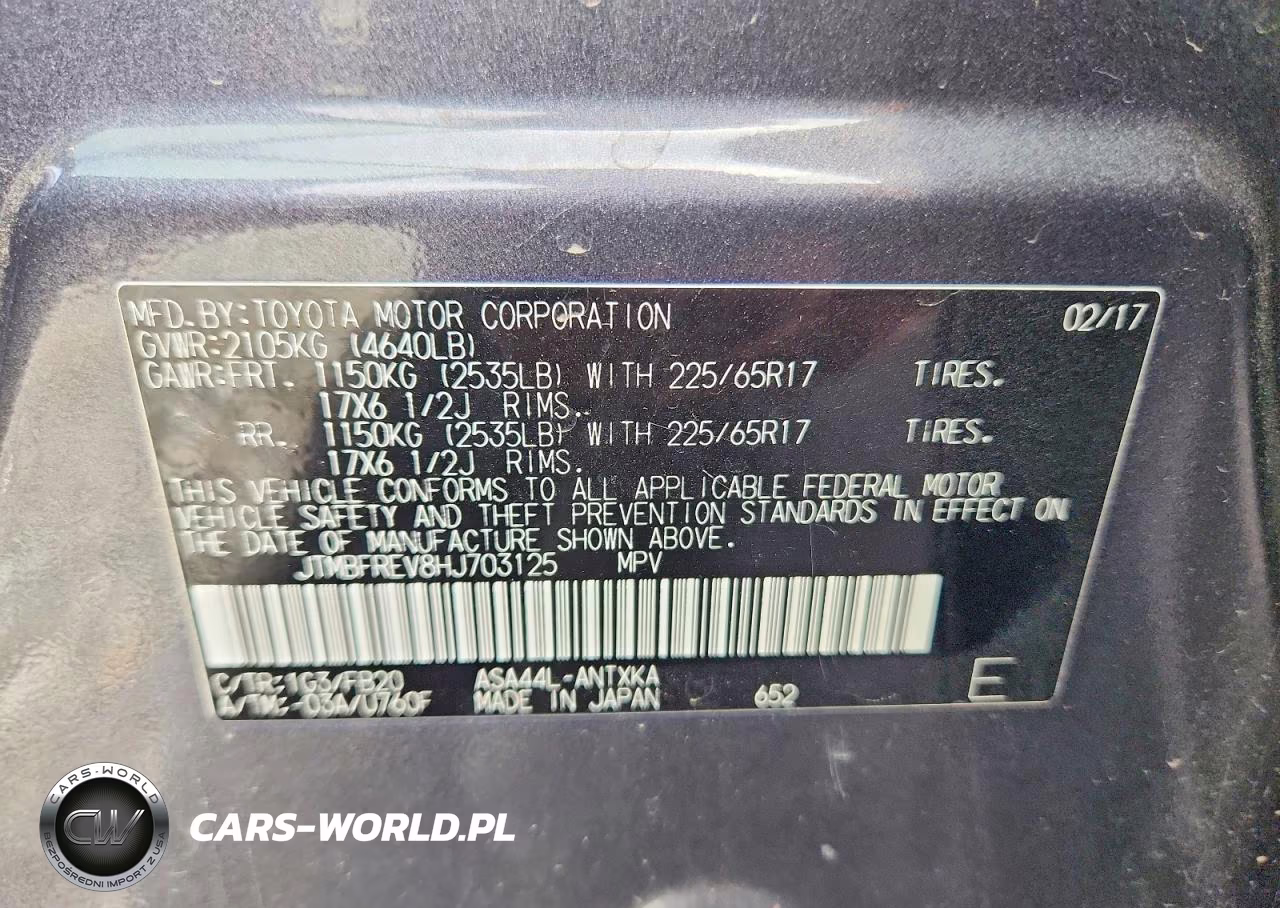 2017 Toyota Rav4 Le VIN:JTMBFREV8HJ703125 - 13