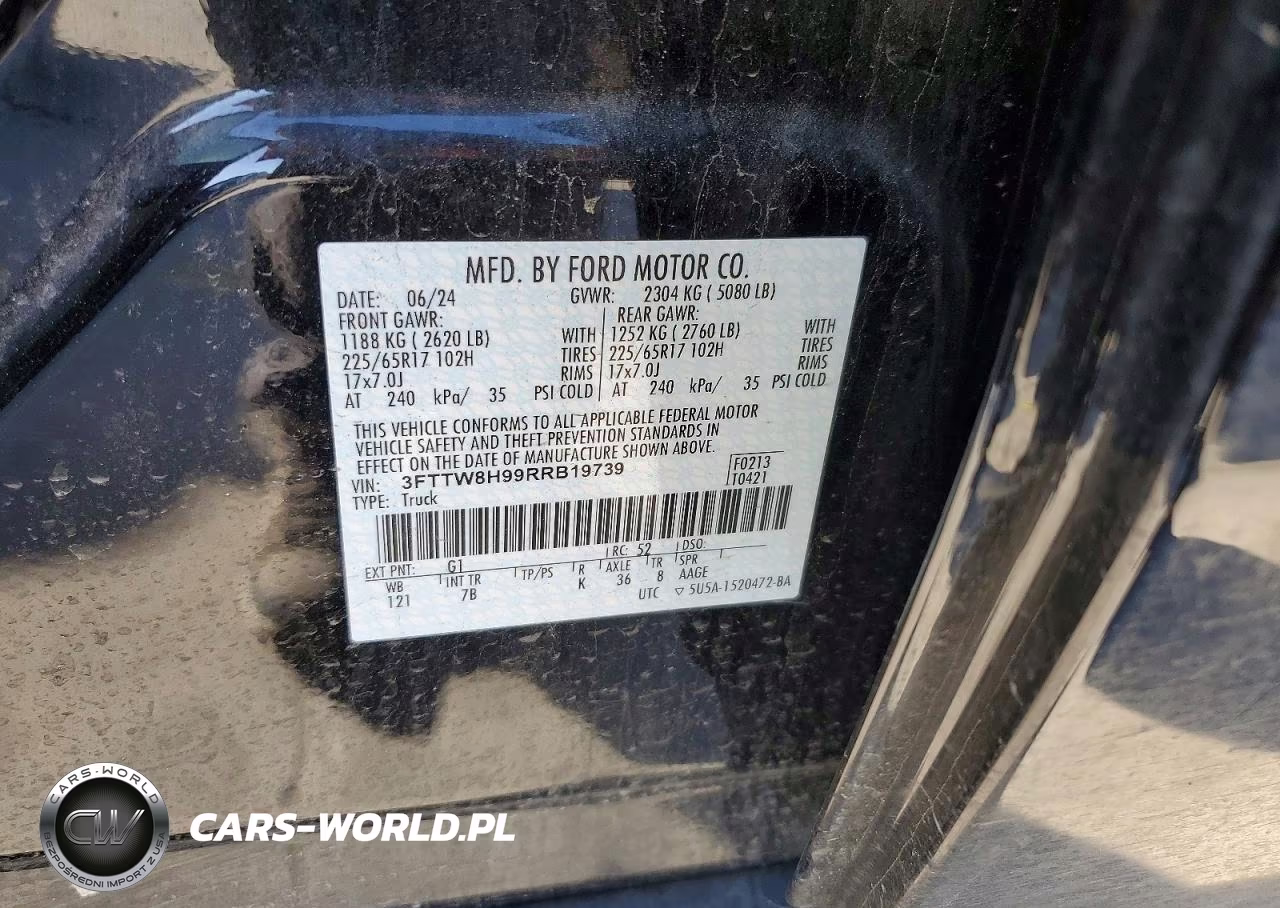 2024 Ford Maverick Xlt VIN:3FTTW8H99RRB19739 - 12