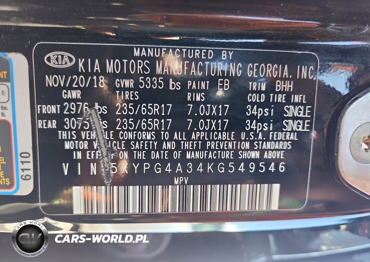 2019 Kia Sorento Lx VIN:5XYPG4A34KG549546 - 12