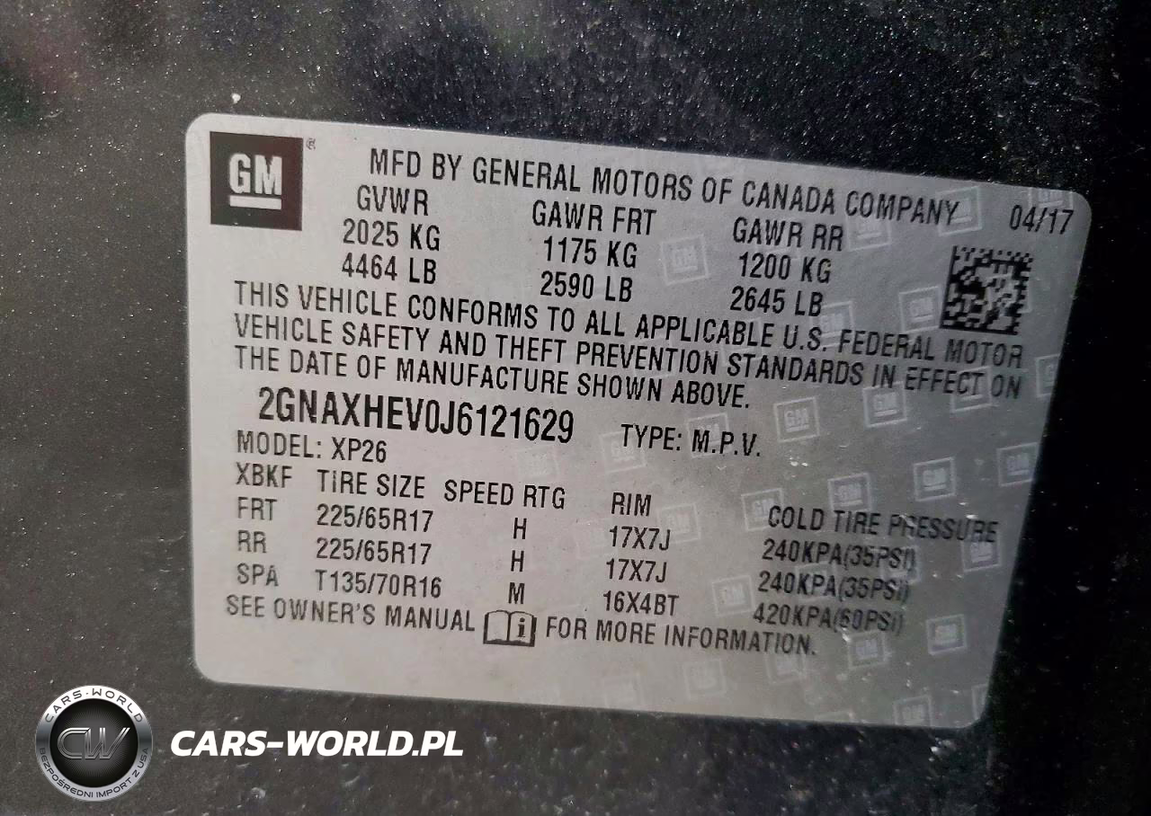2018 Chevrolet Equinox Ls VIN:2GNAXHEV0J6121629 - 12