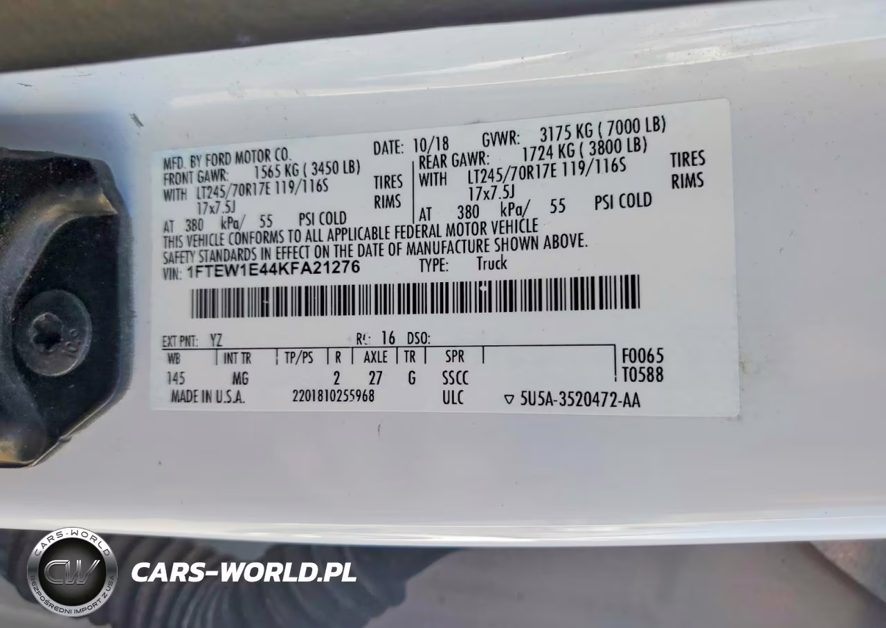 2019 Ford F150 Supercrew VIN:1FTEW1E44KFA21276 - 12