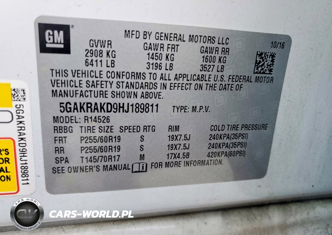 2017 Buick Enclave VIN:5GAKRAKD9HJ189811 - 13