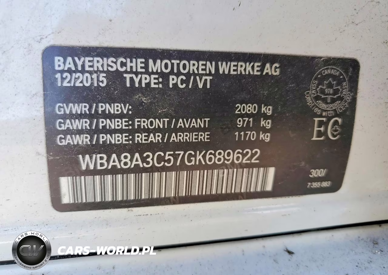 2016 BMW 320 Xi VIN:WBA8A3C57GK689622 - 12