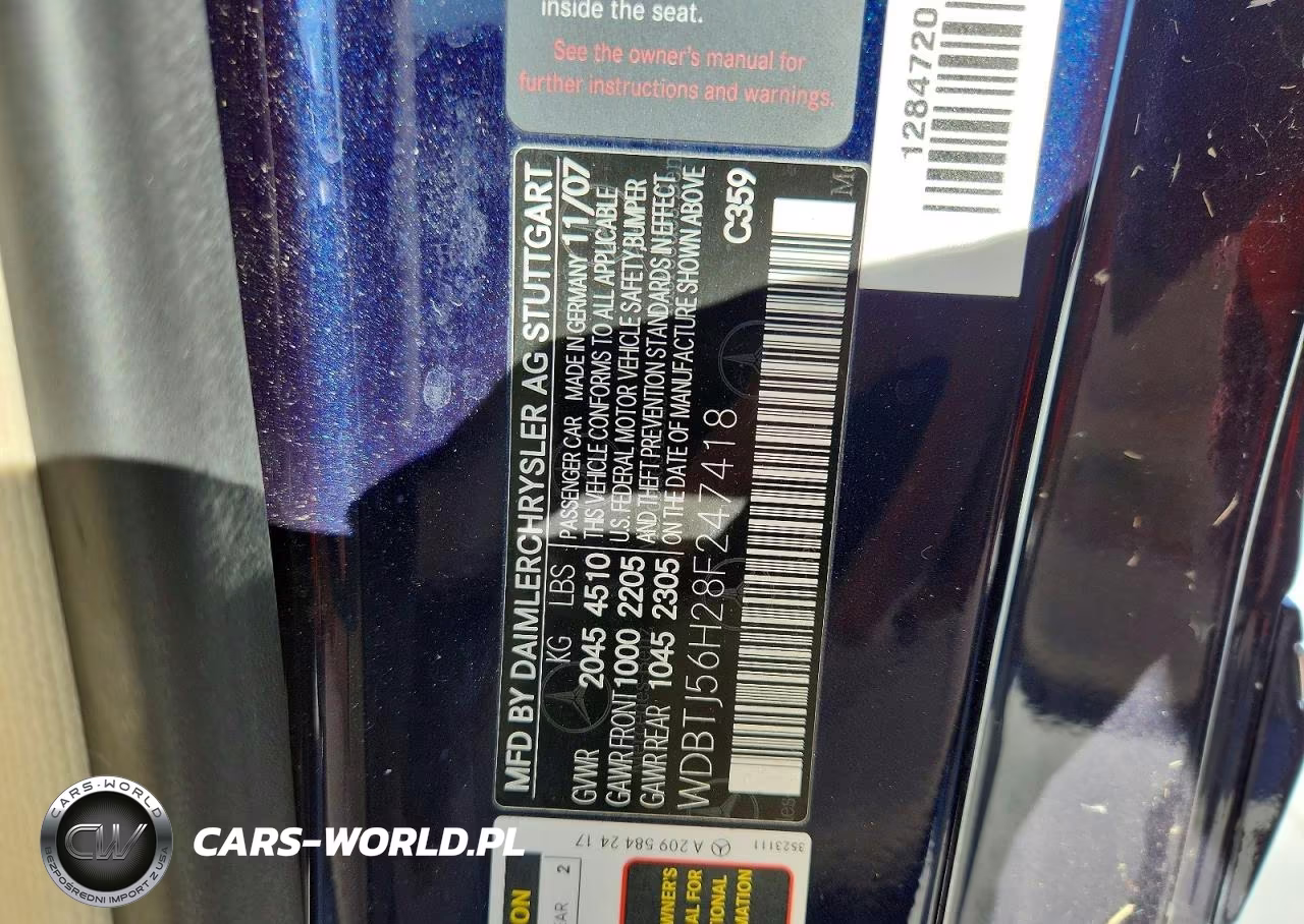 2008 Mercedes-Benz Clk 350 VIN:WDBTJ56H28F247418 - 12