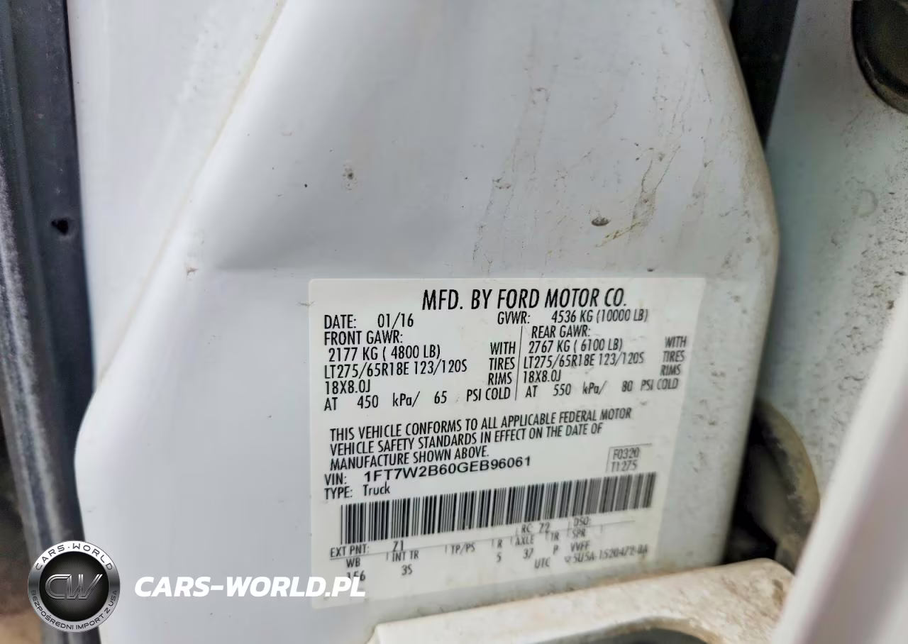 2016 Ford F250 Super Duty VIN:1FT7W2B60GEB96061 - 12