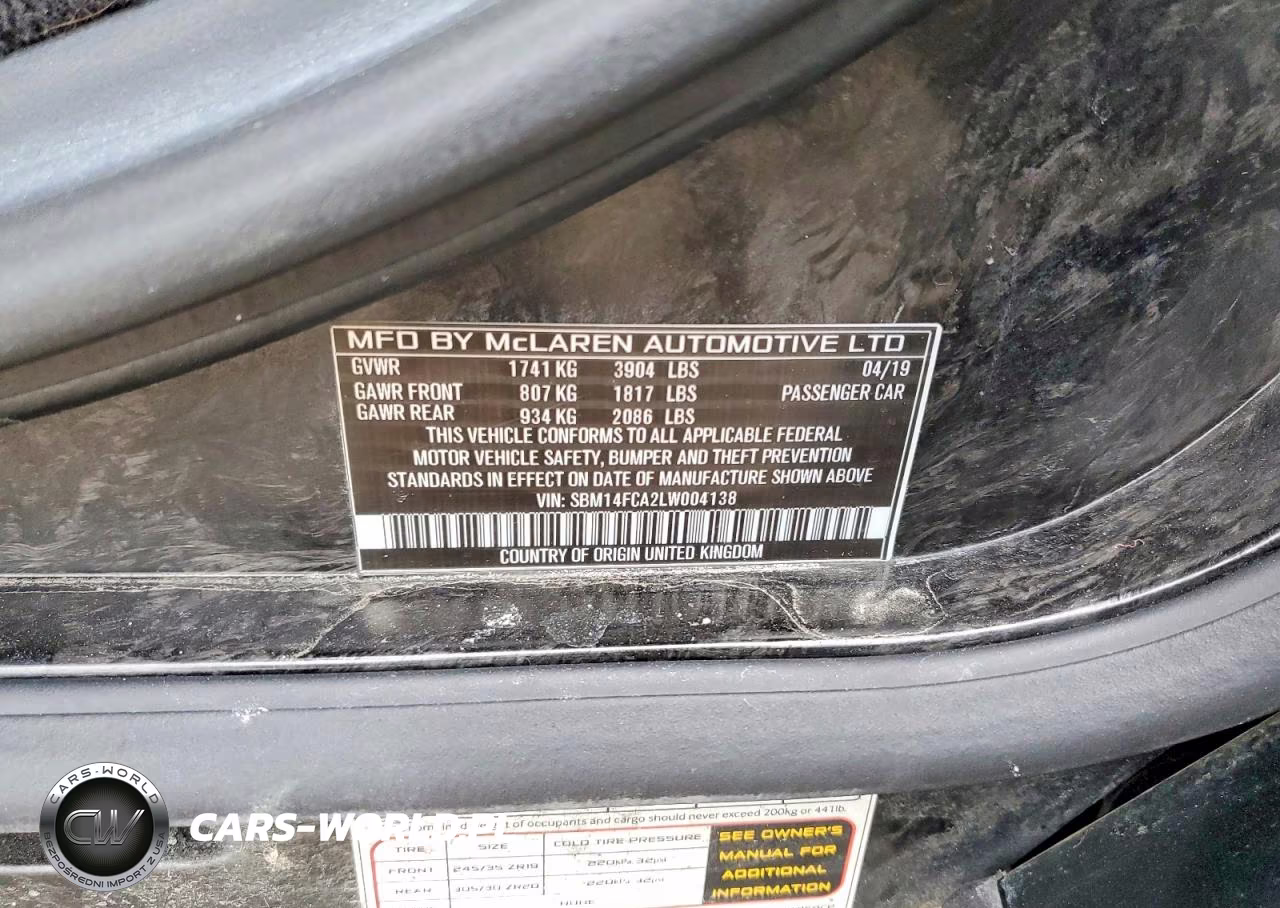 2020 Mclaren 720S VIN:SBM14FCA2LW004138 - 13