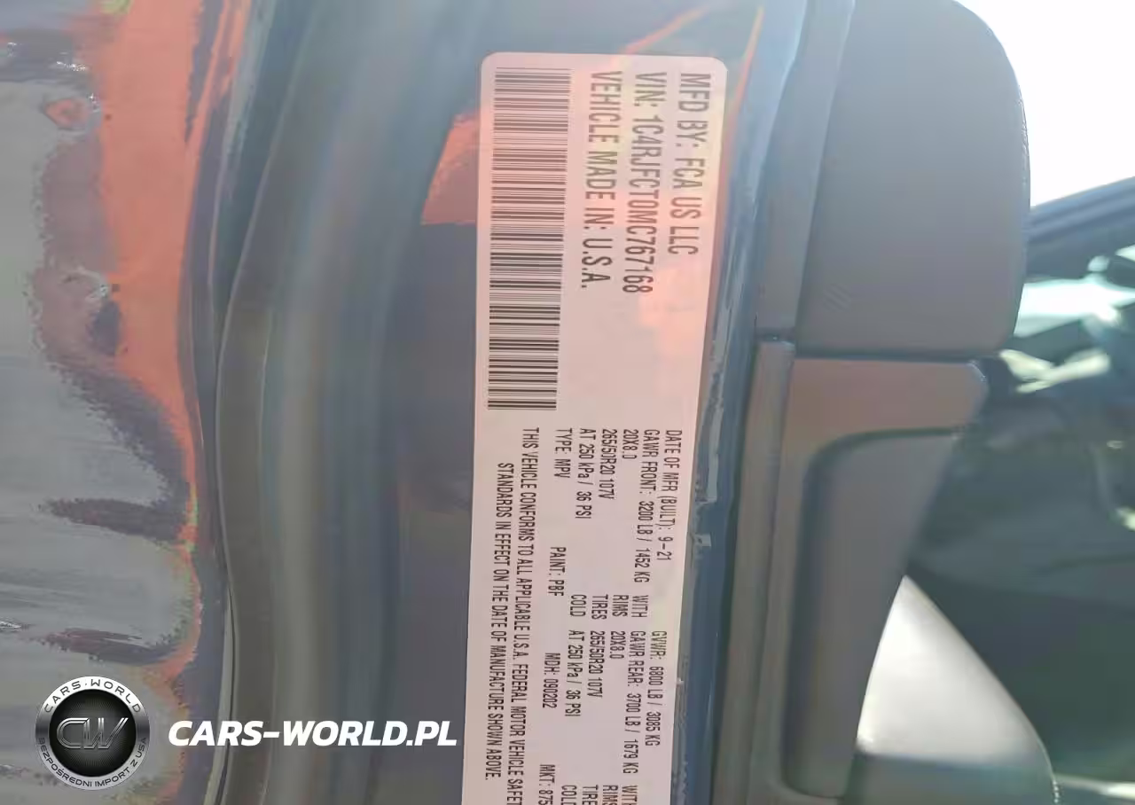 2021 Jeep Grand Cherokee Overland VIN:1C4RJFCT0MC767168 - 13