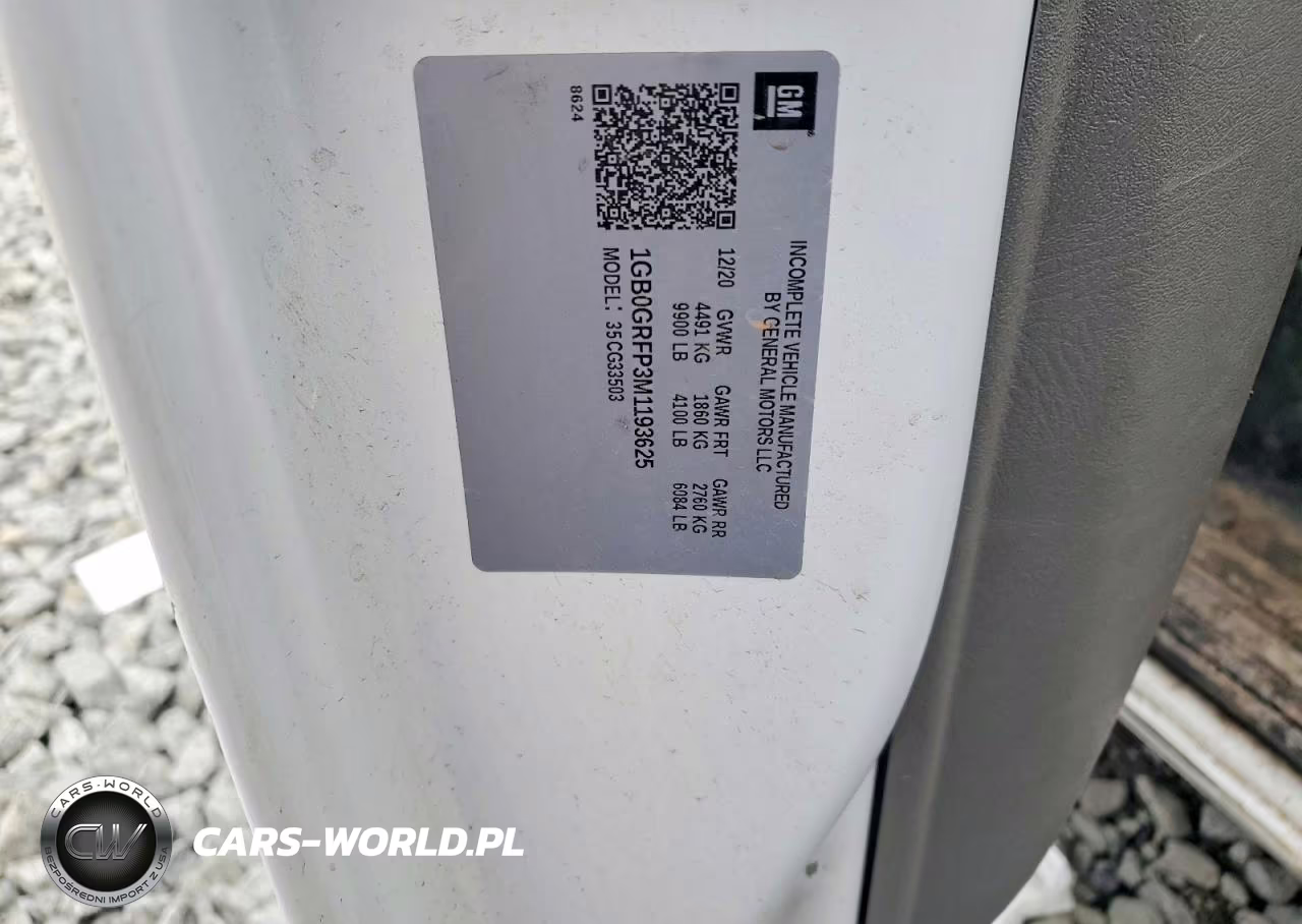 2021 Chevrolet Express G3500 Box Truck VIN:1GB0GRFP3M1193625 - 13