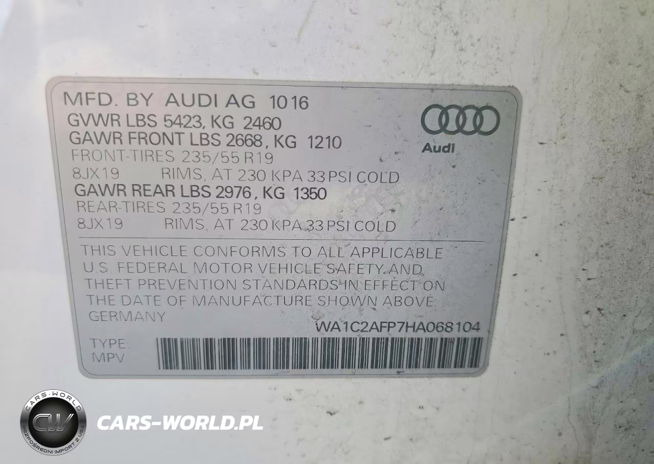2017 Audi Q5 Premium VIN:WA1C2AFP7HA068104 - 12