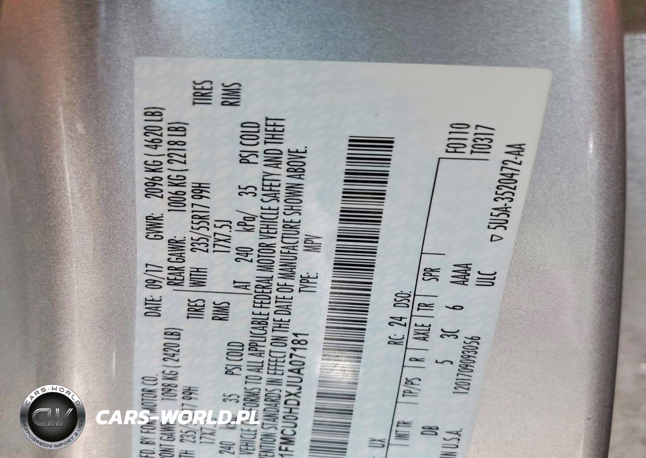 2018 Ford Escape Sel VIN:1FMCU0HDXJUA07181 - 13