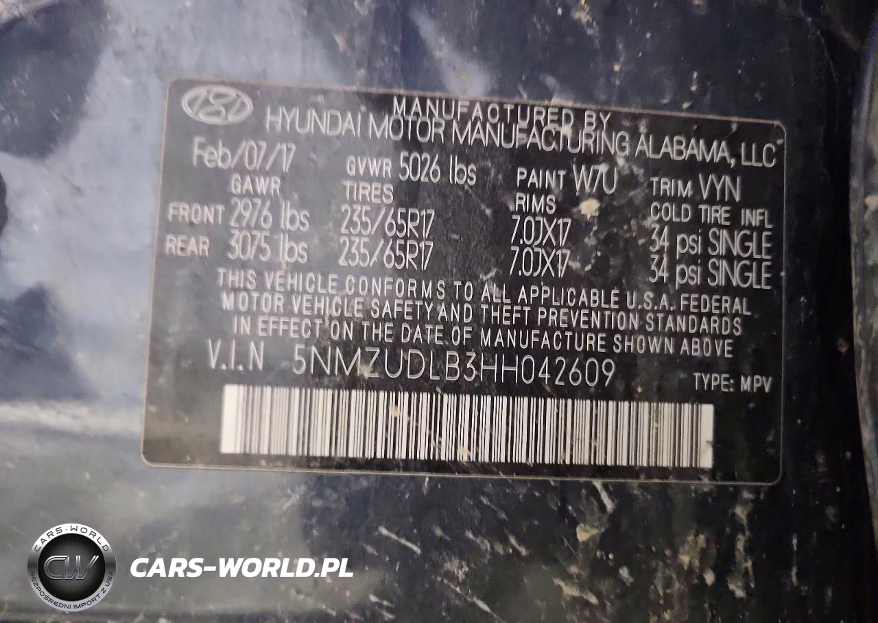 2017 Hyundai Santa Fe Sport 2.4L VIN:5NMZUDLB3HH042609 - 13