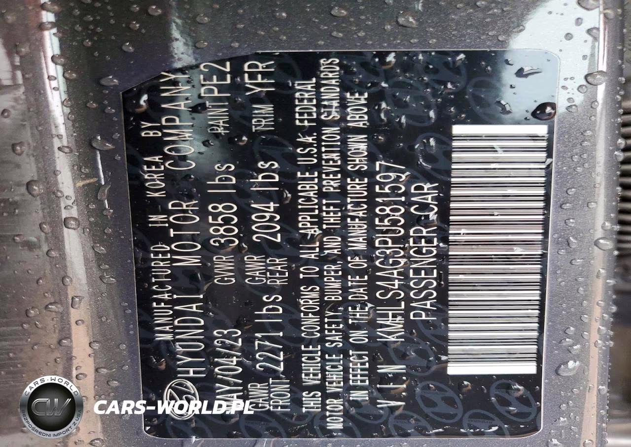 2023 Hyundai Elantra Sel VIN:KMHLS4AG3PU581597 - 12