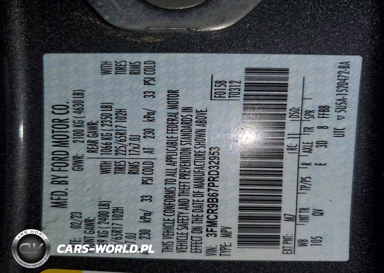 2023 Ford Bronco Sport Big Bend VIN:3FMCR9B67PRD32953 - 13