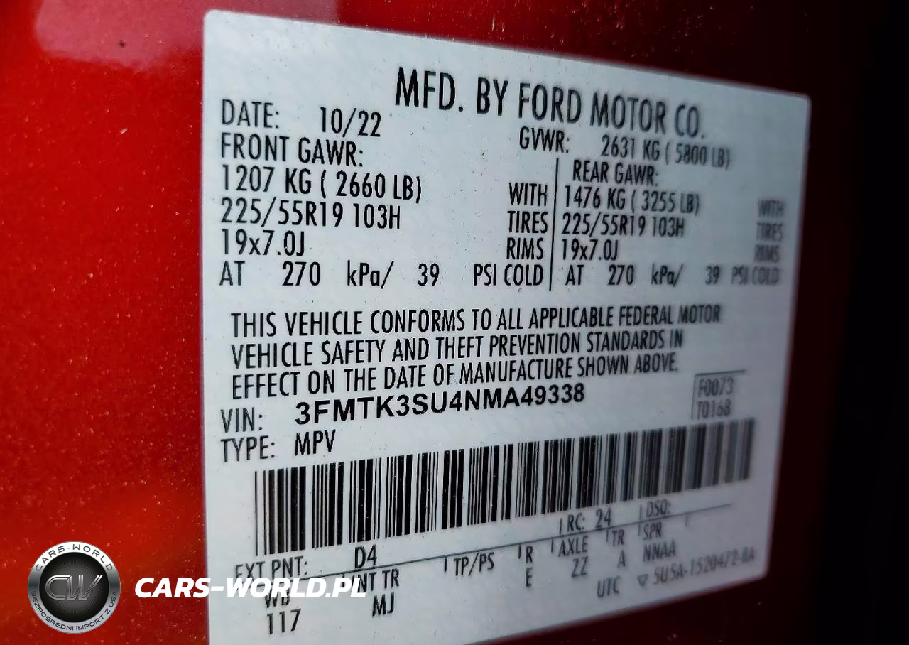 2022 Ford Mustang Mach-E Premium VIN:3FMTK3SU4NMA49338 - 14