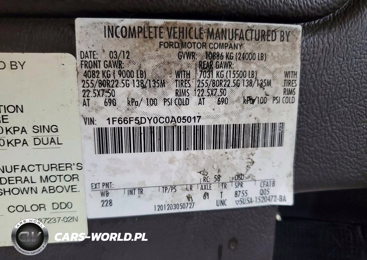 2012 Ford F53 VIN:1F66F5DY0C0A05017 - 10