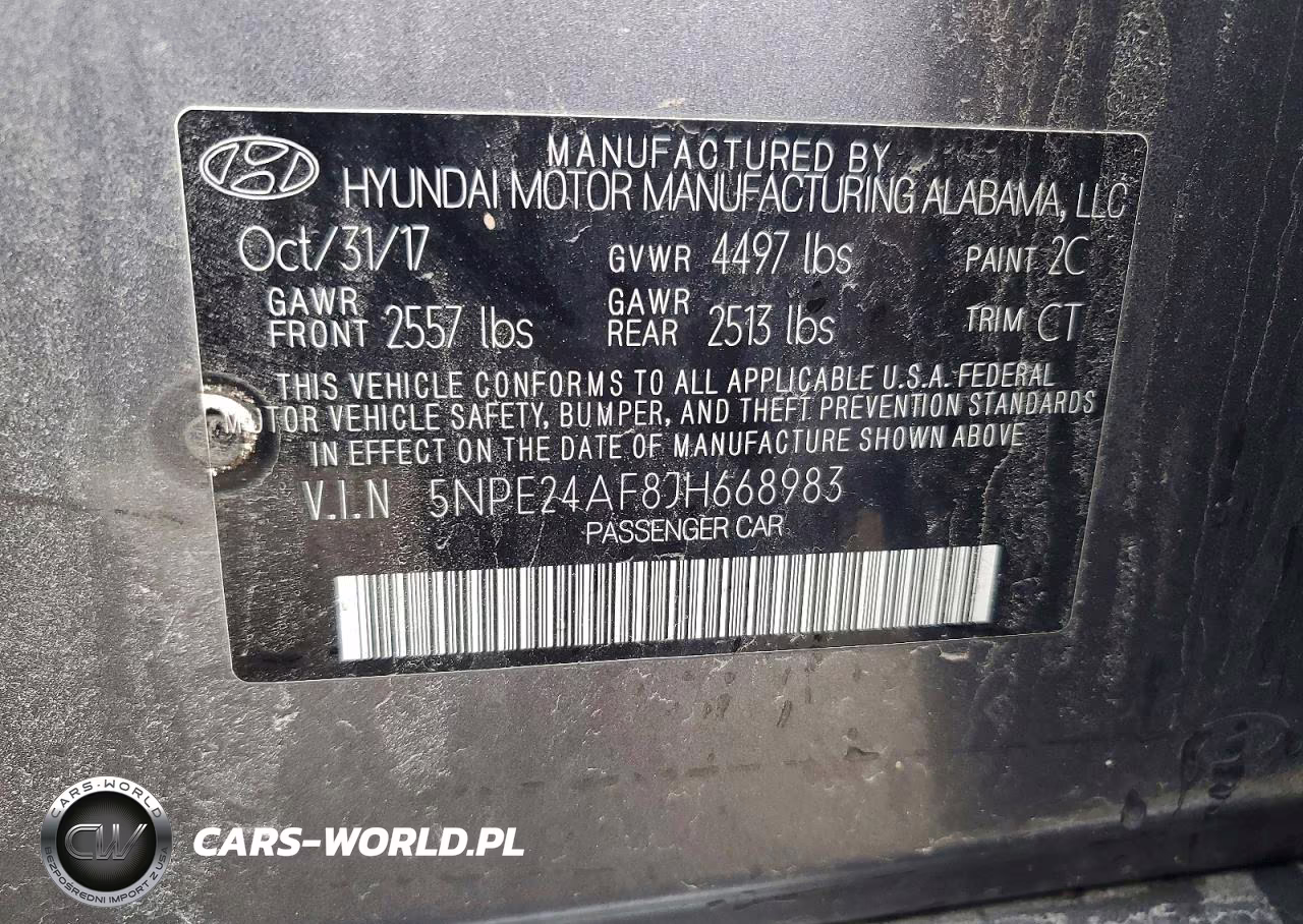 2018 Hyundai Sonata Se VIN:5NPE24AF8JH668983 - 12