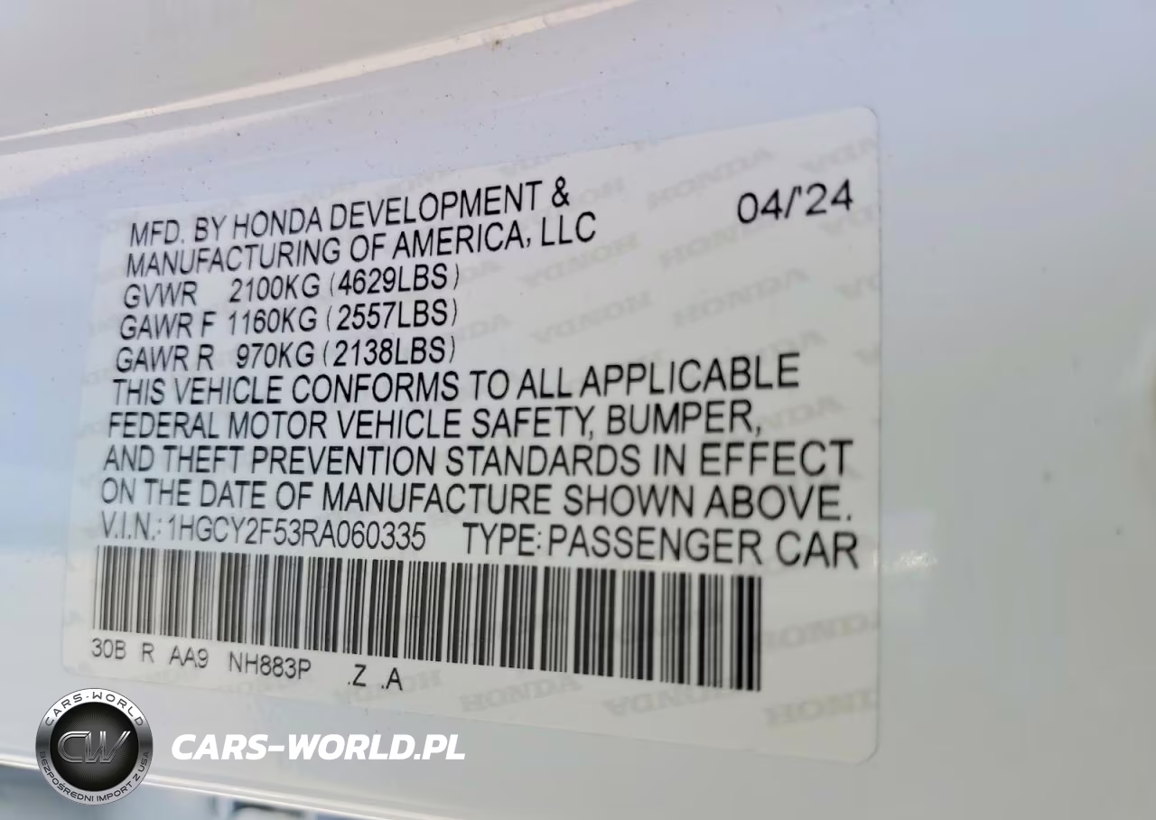 2024 Honda Accord Hybrid Sport VIN:1HGCY2F53RA060335 - 13