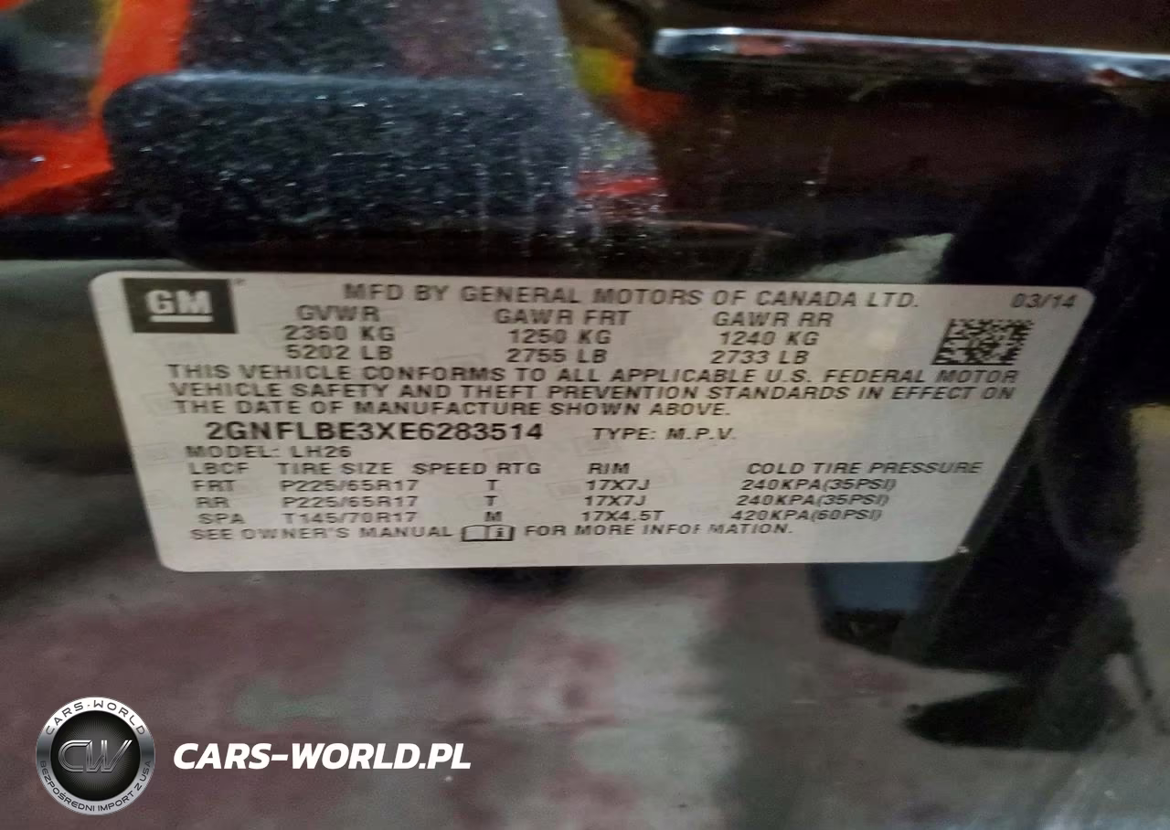 2014 Chevrolet Equinox Lt VIN:2GNFLBE3XE6283514 - 13