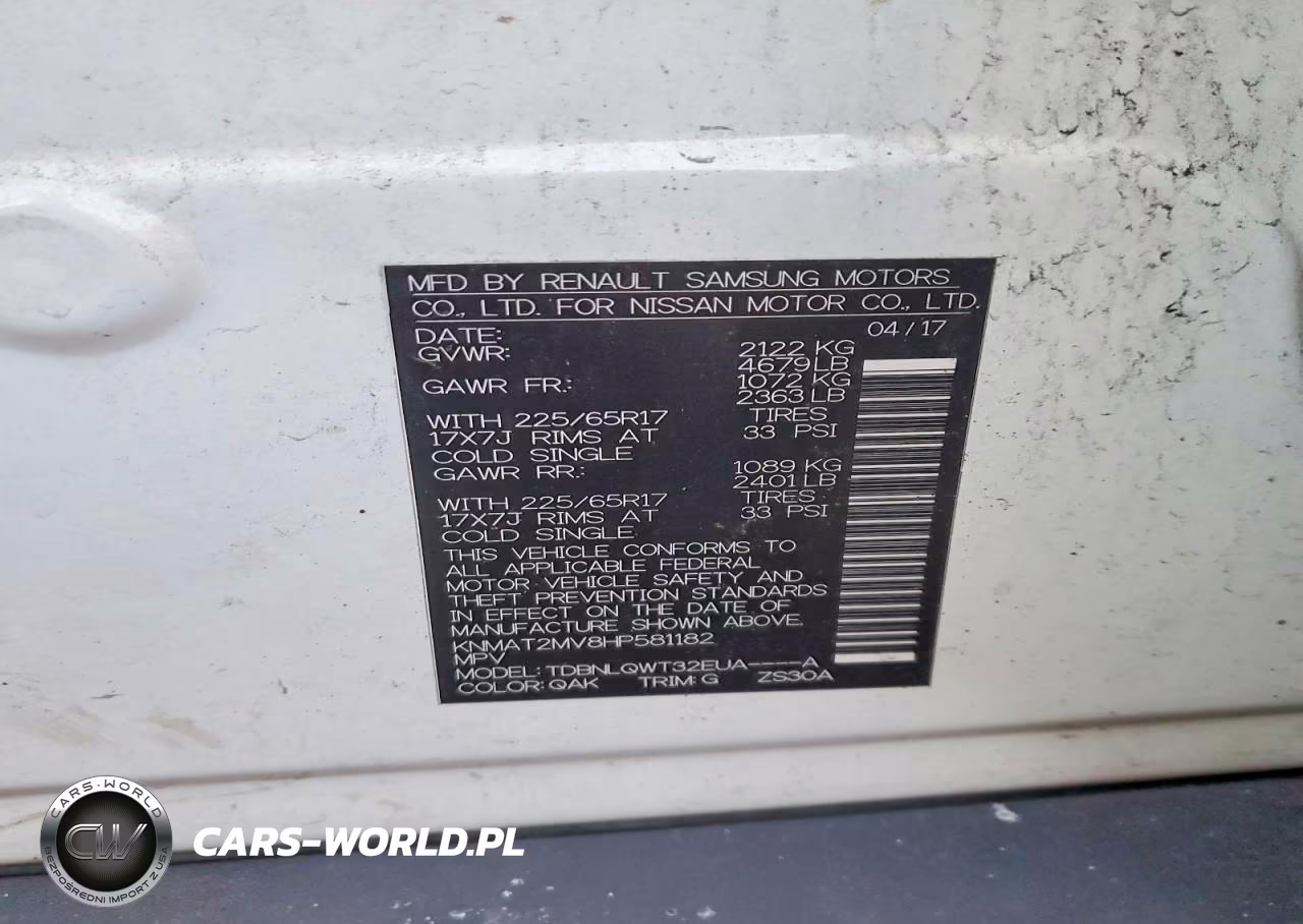 2017 Nissan Rogue Sv VIN:KNMAT2MV8HP581182 - 14