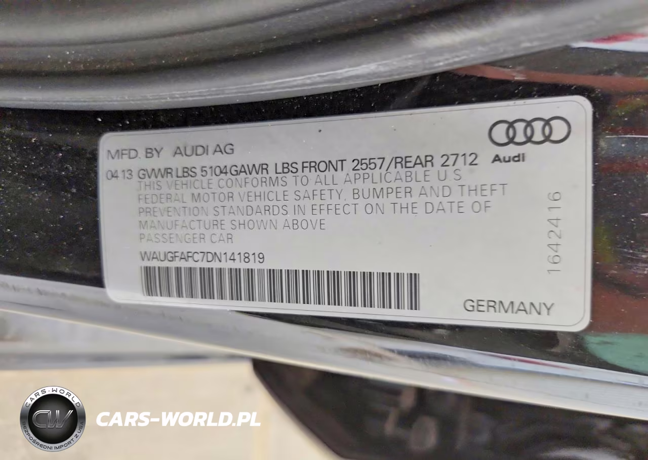 2013 Audi A6 Premium Plus VIN:WAUGFAFC7DN141819 - 12