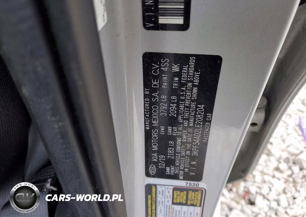 2020 Kia Forte Ex VIN:3KPF54AD2LE208204 - 11