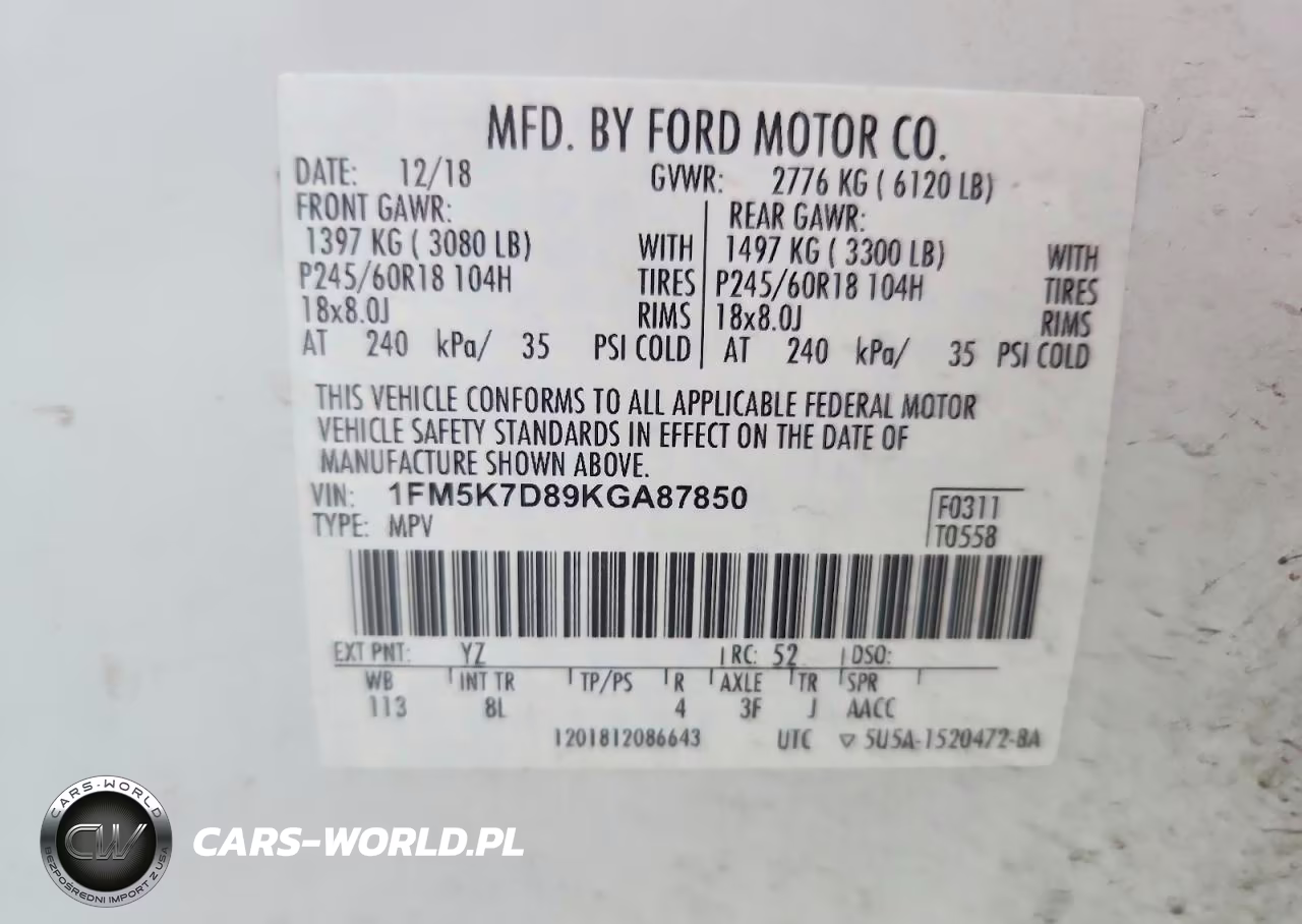 2019 Ford Explorer Xlt VIN:1FM5K7D89KGA87850 - 13