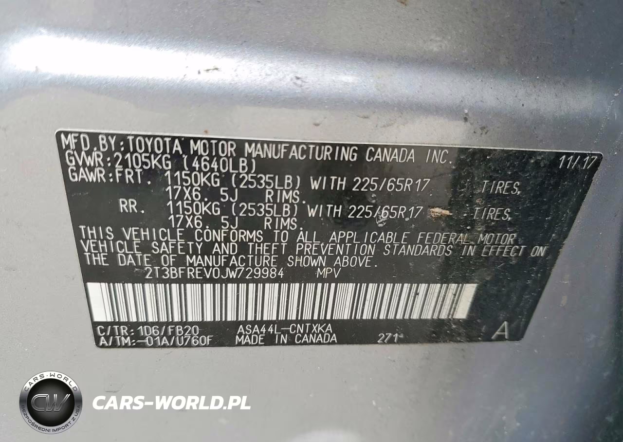2018 Toyota Rav4 Le VIN:2T3BFREV0JW729984 - 13