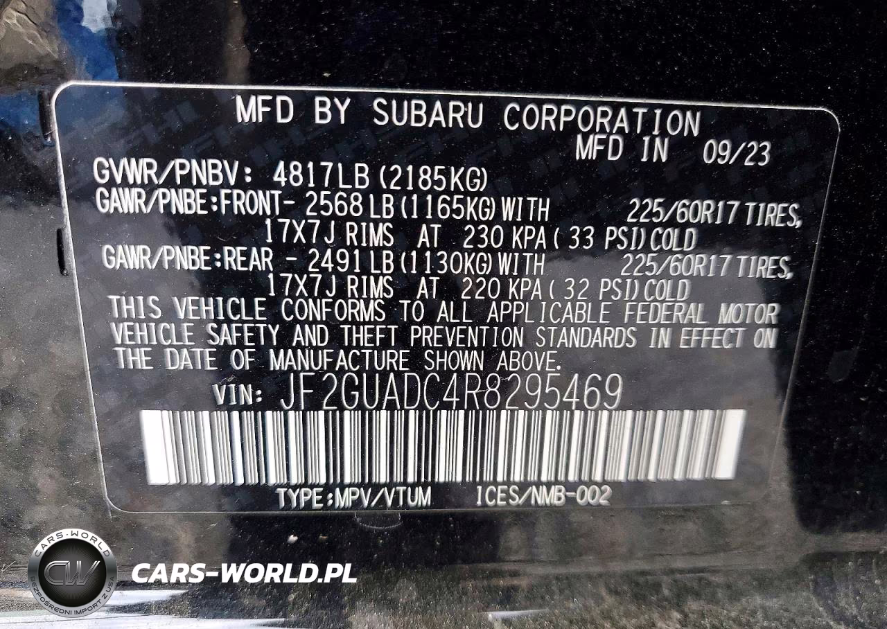 2024 Subaru Crosstrek Premium VIN:JF2GUADC4R8295469 - 14