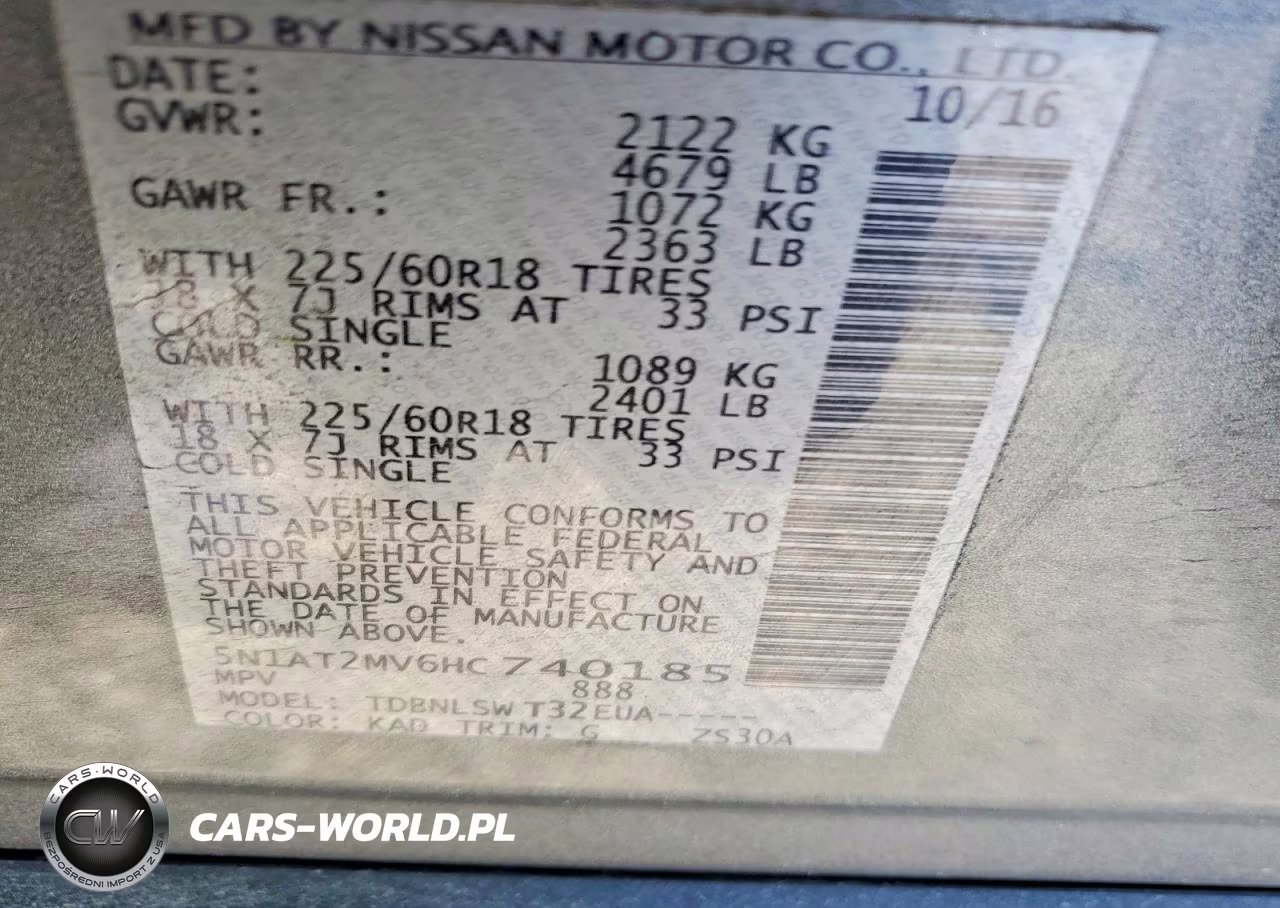 2017 Nissan Rogue Sl VIN:5N1AT2MV6HC740185 - 14