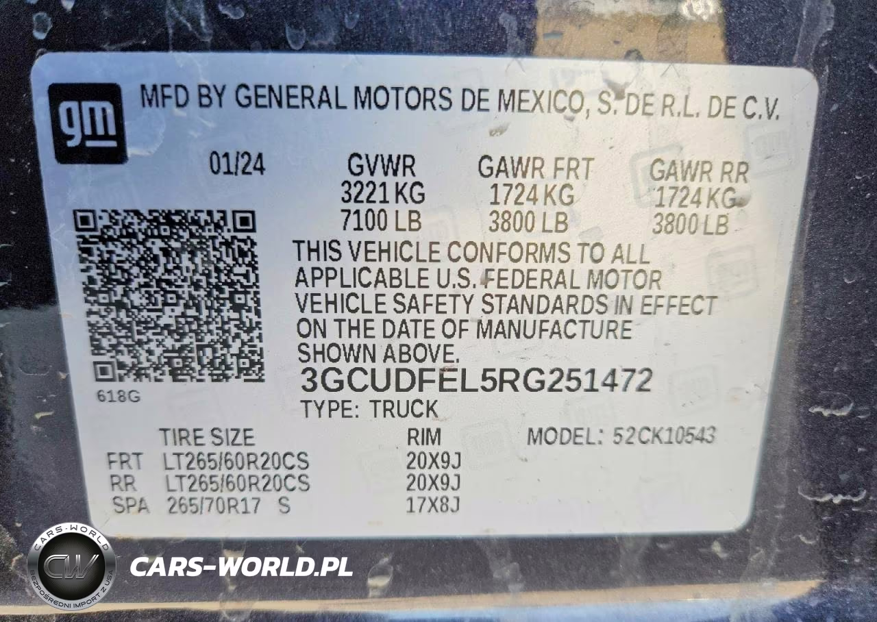 2024 Chevrolet Silverado K1500 Lt Trail Boss VIN:3GCUDFEL5RG251472 - 12