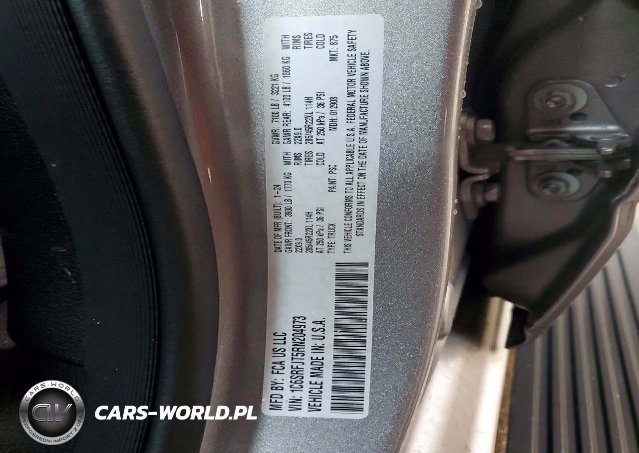 2024 Ram 1500 Laramie VIN:1C6SRFJT5RN204973 - 12