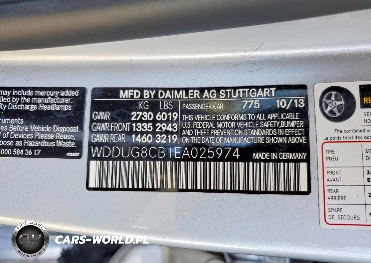2014 Mercedes-Benz S 550 VIN:WDDUG8CB1EA025974 - 12