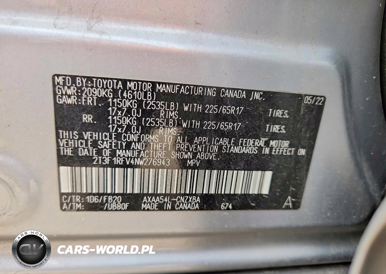 2022 Toyota Rav4 Le VIN:2T3F1RFV4NW276943 - 13