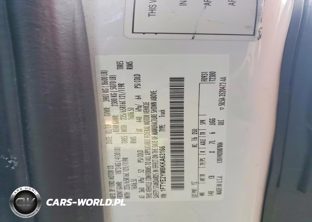 2019 Ford Transit 150 Delivery Van VIN:1FTYE2YM8KKA63166 - 13