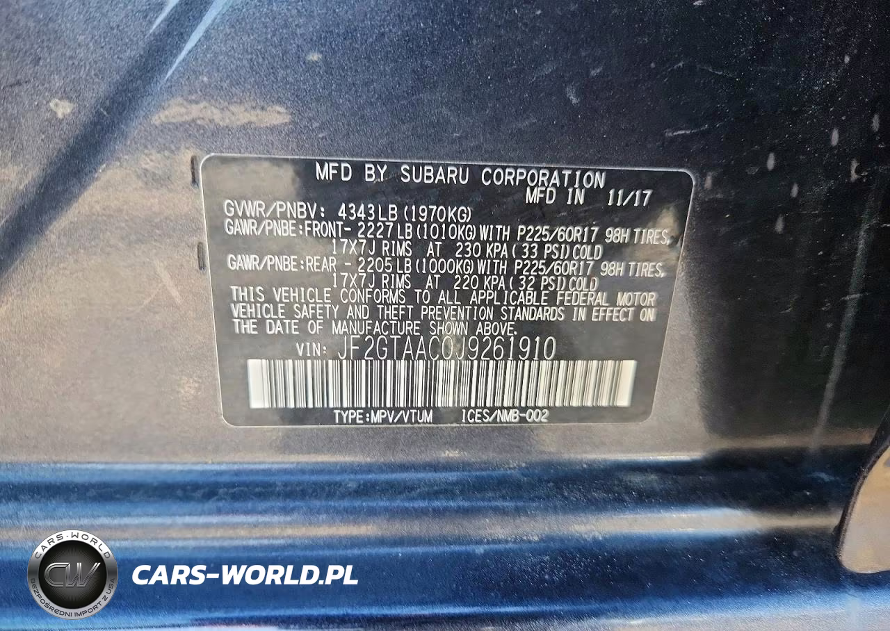 2018 Subaru Crosstrek VIN:JF2GTAAC0J9261910 - 13