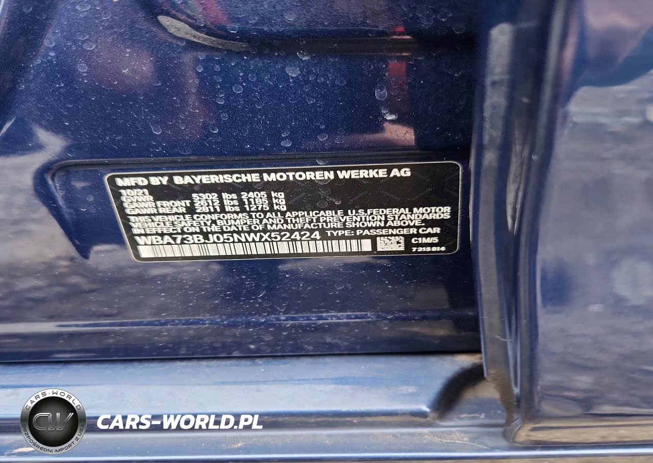 2022 BMW 540 Xi VIN:WBA73BJ05NWX52424 - 13