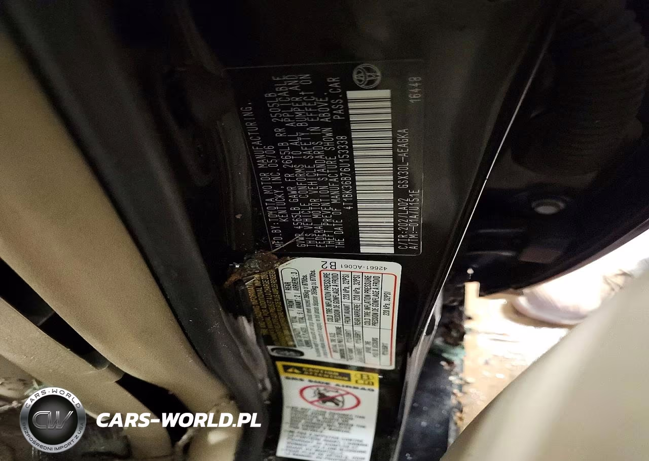 2006 Toyota Avalon Xls VIN:4T1BK36B76U153338 - 12