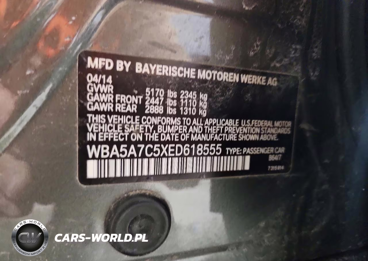 2014 BMW 528 Xi VIN:WBA5A7C5XED618555 - 12