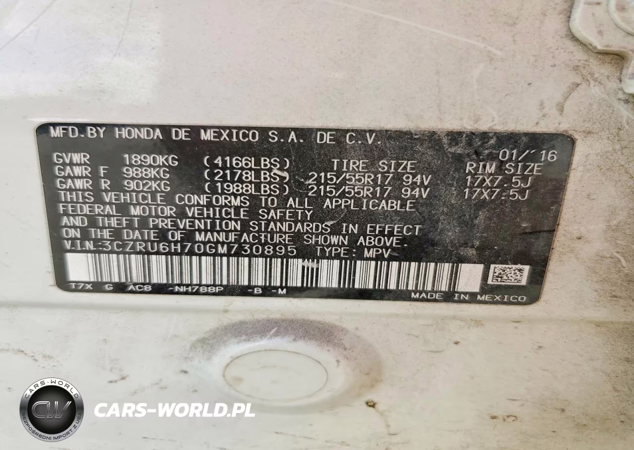 2016 Honda Hr-V Exl VIN:3CZRU6H70GM730895 - 13