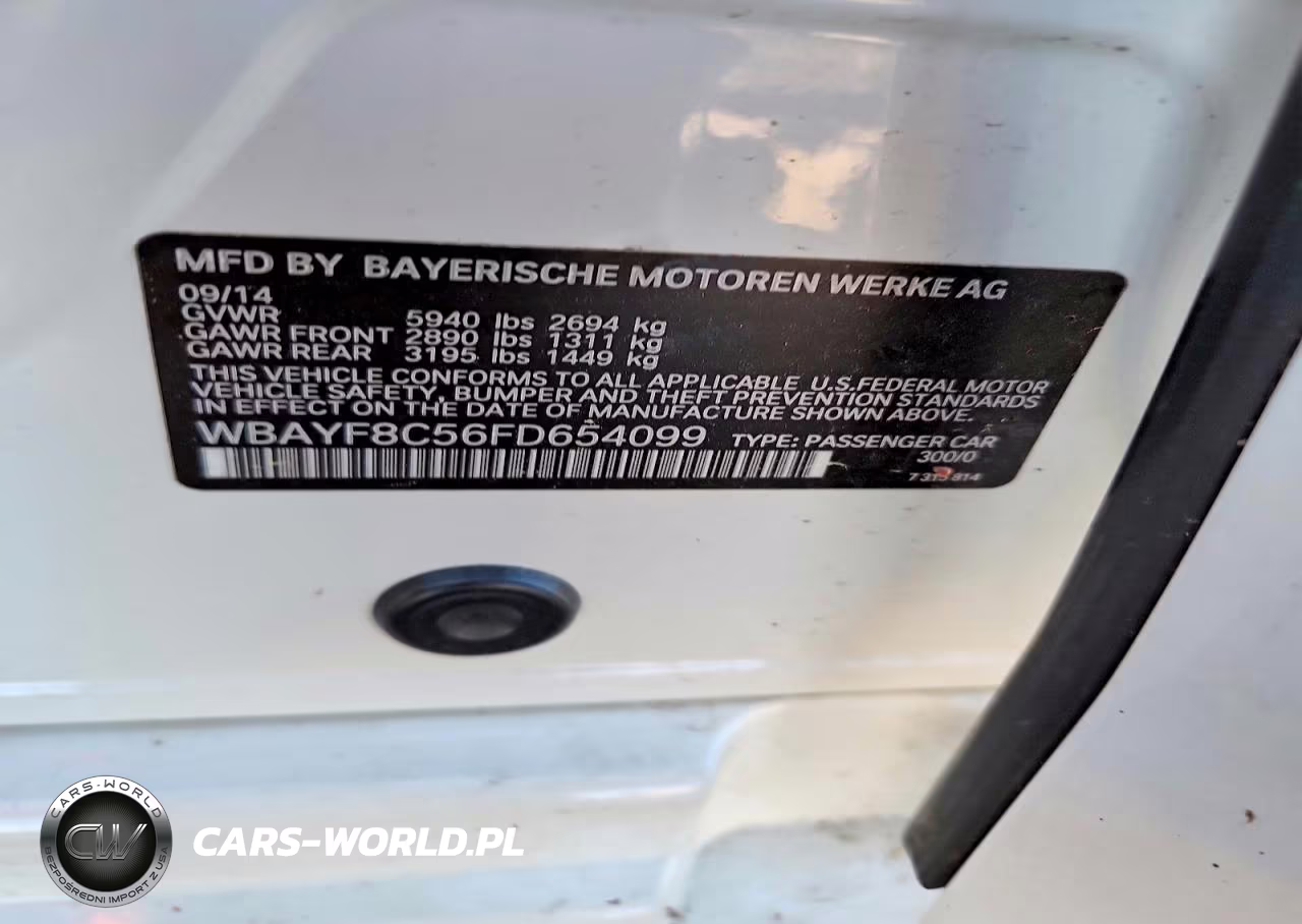 2015 BMW 750 Lxi VIN:WBAYF8C56FD654099 - 12