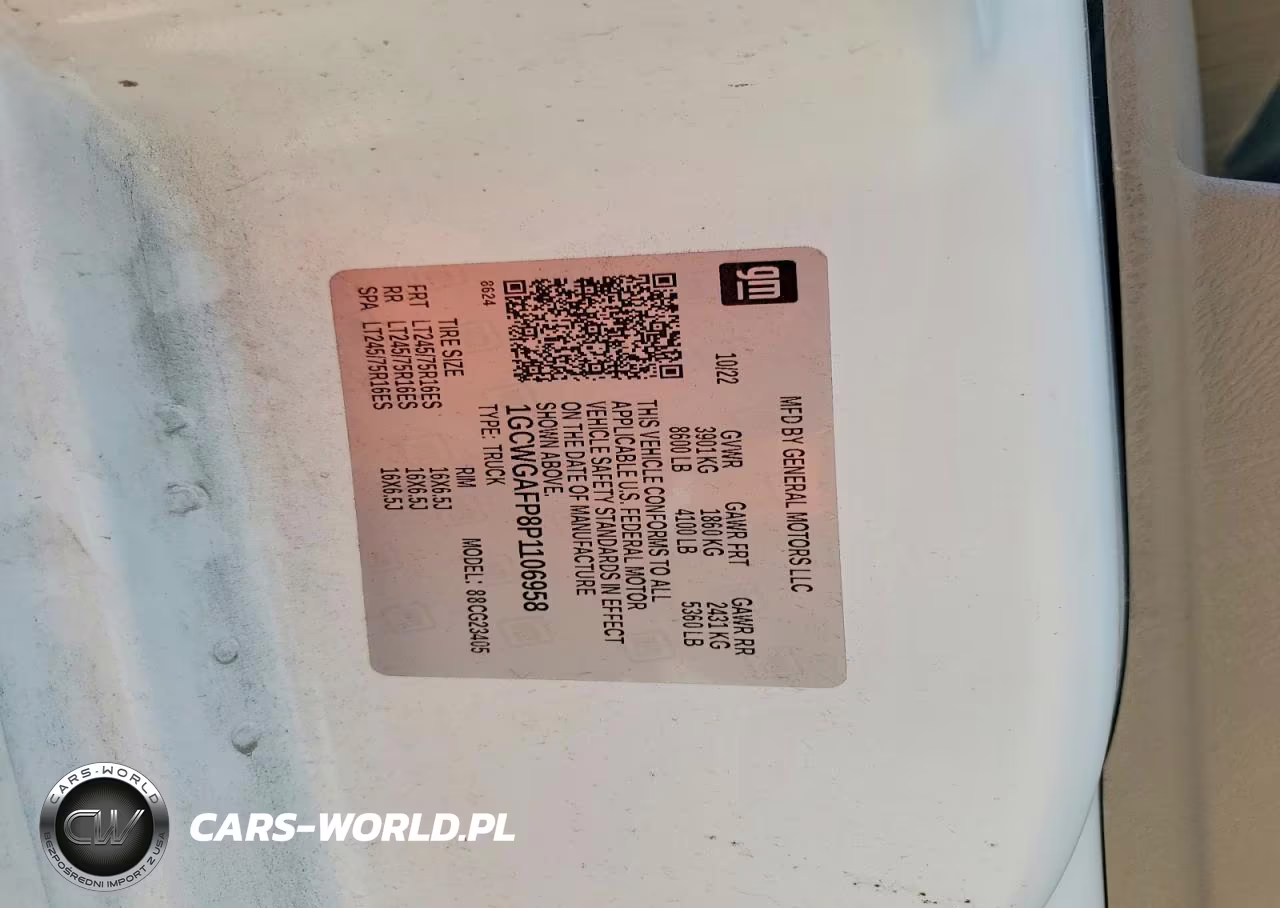 2023 Chevrolet Express G2500 VIN:1GCWGAFP8P1106958 - 14