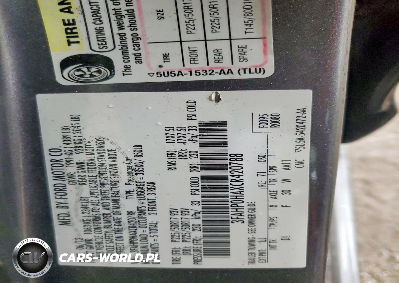 2012 Ford Fusion Se VIN:3FAHP0HAXCR420788 - 13